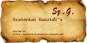 Szalontai Gusztáv névjegykártya